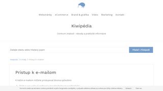 
                            8. Prístup k e-mailom | Blue Kiwi