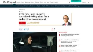 
                            13. Priti Patel was unfairly sacrificed to buy time for a rudderless ...
