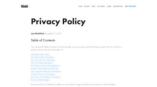 
                            8. Privacy — 9GAG