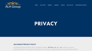 
                            2. Privacy — ALH Group