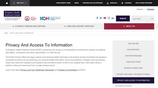 
                            13. Privacy And Access To Information | KGH Kingston General Hospital