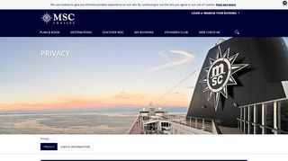 
                            3. Privacy and Personal Data - MSC Cruises
