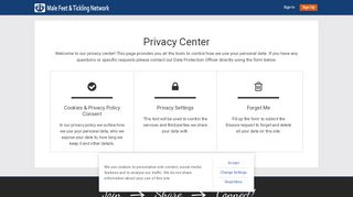 
                            10. Privacy Center Page - Male Feet and Tickling Network