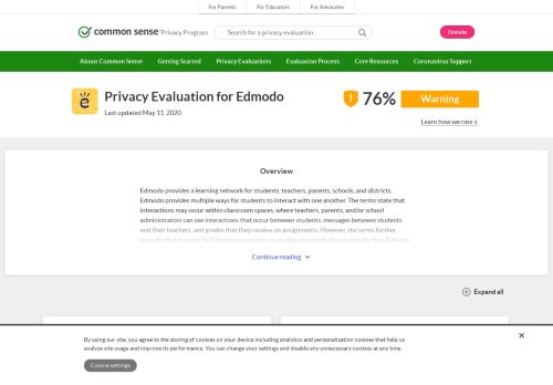 
                            12. Privacy Evaluation: Edmodo - Privacy Evaluations