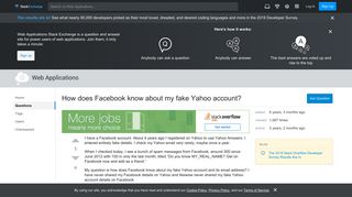 
                            6. privacy - How does Facebook know about my fake Yahoo account ...