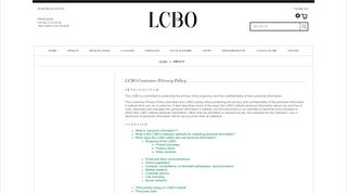 
                            2. Privacy - LCBO.com