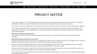 
                            13. Privacy Notice | Sharenet CFD's