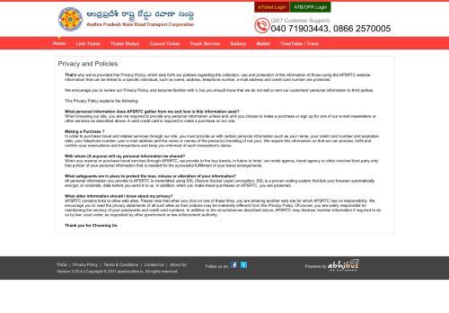 
                            4. Privacy Policy - APSRTC Official Website for Online Bus Ticket ...