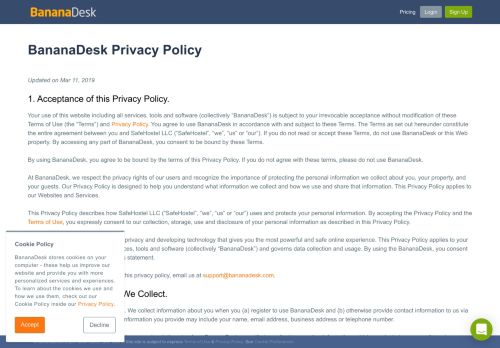 
                            7. Privacy Policy | BananaDesk