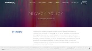 
                            7. Privacy Policy & Cookies - Flashtalking