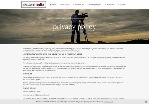 
                            11. Privacy Policy - Dexter Media