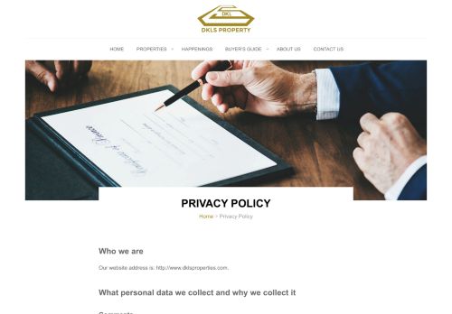 
                            12. Privacy Policy - DKLS Properties Development