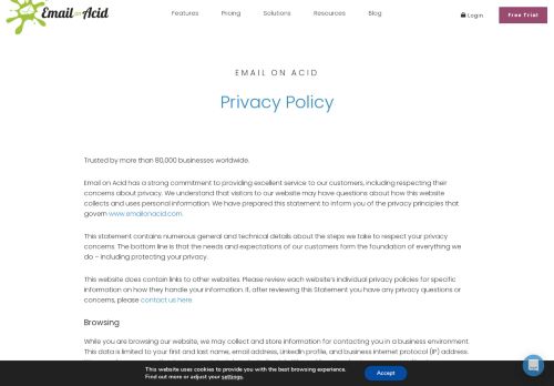 
                            2. Privacy Policy - Email On Acid