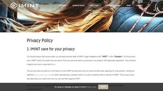 
                            10. Privacy Policy | Imint