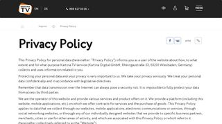 
                            7. Privacy Policy - Kartina.TV