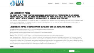 
                            9. Privacy Policy - Live Earth