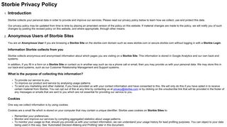 
                            6. Privacy Policy - Log in to Storbie