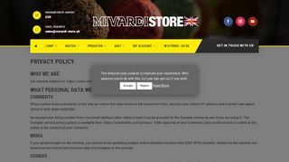 
                            7. Privacy Policy - Mivardi-Store