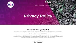 
                            7. Privacy Policy - N2S