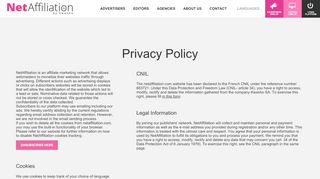 
                            9. Privacy Policy - Netaffiliation