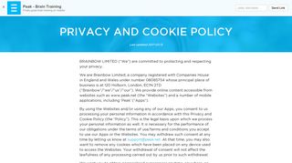 
                            6. Privacy Policy - Peak Brain Training