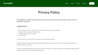 
                            11. Privacy policy - SecurityKISS - Free VPN Service