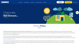 
                            12. Privacy Policy - Solar by Luminous.