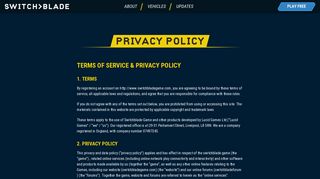 
                            5. Privacy Policy | Switchblade