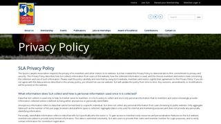 
                            12. Privacy Policy | The Sports Lawyers Association