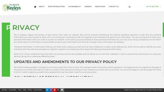 
                            3. Privacy Policy | The World of Hayleys