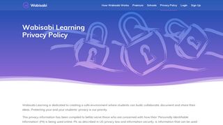 
                            5. Privacy Policy | Wabisabi - Teaching Simplified, Learning Amplified.