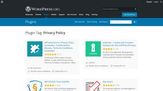 
                            4. Privacy Policy | WordPress.org