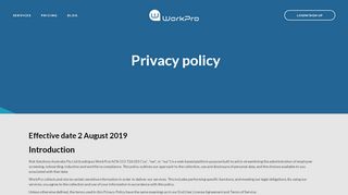 
                            10. Privacy Policy | WorkPro