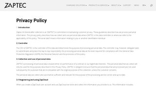 
                            10. Privacy Policy - Zaptec AS