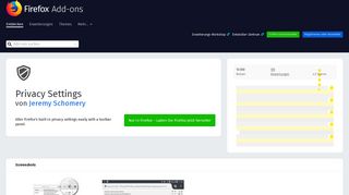 
                            7. Privacy Settings – Holen Sie sich diese Erweiterung für ? Firefox (de)