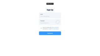 
                            1. Privacy - Sign Up