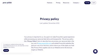 
                            2. Privacy statement - Proxyclick