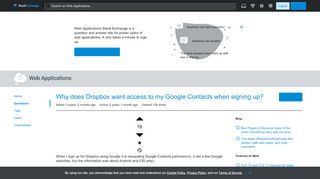 
                            8. privacy - Why does Dropbox want access to my Google Contacts when ...