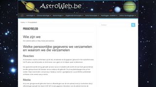 
                            2. Privacybeleid | AstroWeb