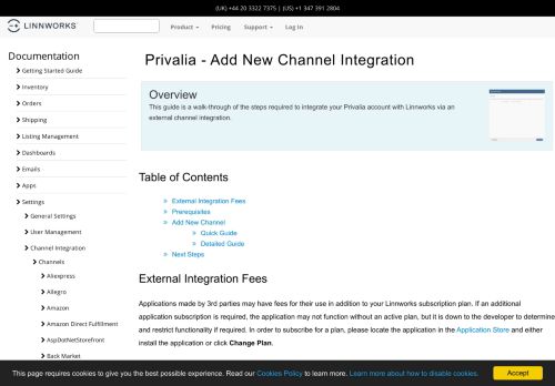 
                            7. Privalia - Add New Channel Integration » Linnworks