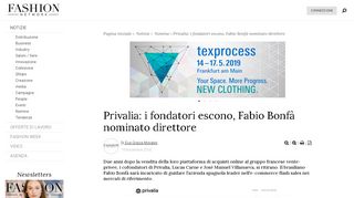 
                            12. Privalia: i fondatori escono, Fabio Bonfà nominato direttore - Notizie ...