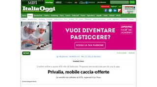 
                            11. Privalia, mobile caccia-offerte - ItaliaOggi.it