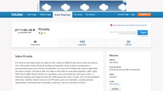 
                            11. PRIVALIA - Por Dentro da Empresa | Infojobs