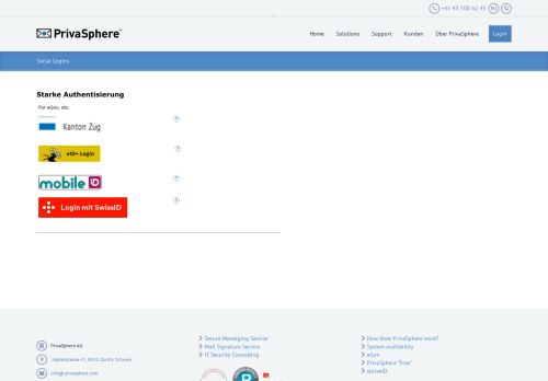 
                            7. PrivaSphere - Social Logins - UKB secure messaging by PrivaSphere