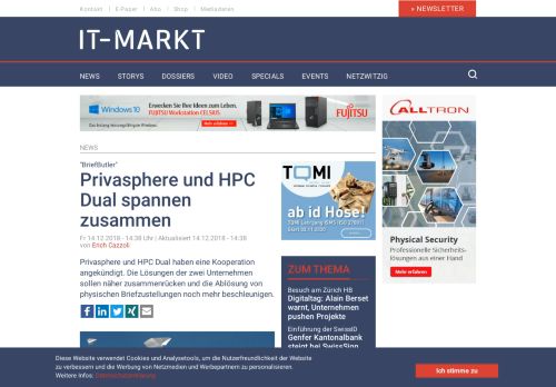 
                            13. Privasphere und HPC Dual spannen zusammen | IT-Markt
