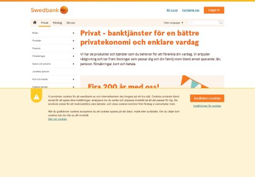 
                            6. Privat - produkter och tjänster för en bättre privatekonomi | Swedbank