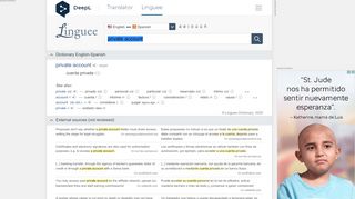 
                            12. private account - Spanish translation – Linguee