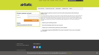 
                            5. Private Customer Account Login - airBaltic