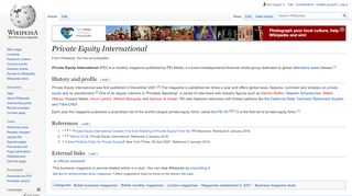 
                            2. Private Equity International - Wikipedia