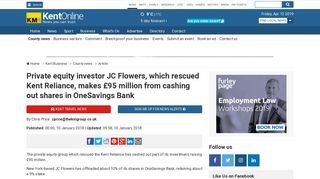 
                            13. Private equity investor JC Flowers, which rescued Kent Reliance ...